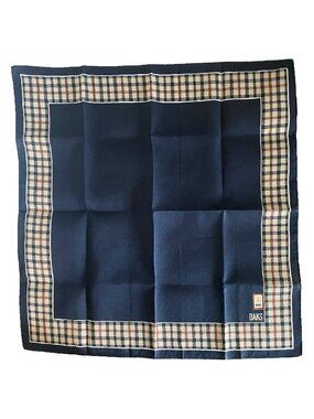 NWT DAKS Cotton Mini Scarf / Handkerchief – Classic House Check
